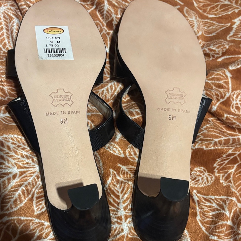Talbots Black Leather Heels
